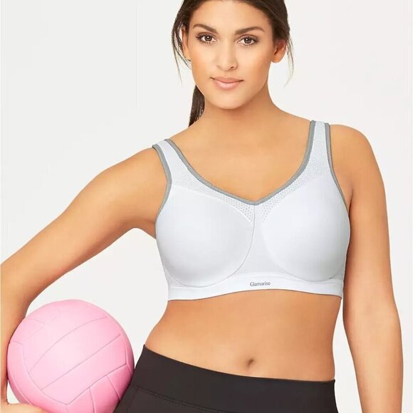 Glamorise Sport High Impact Underwire Sports Bra Full Figure 46D NEW - Picture 2 of 13